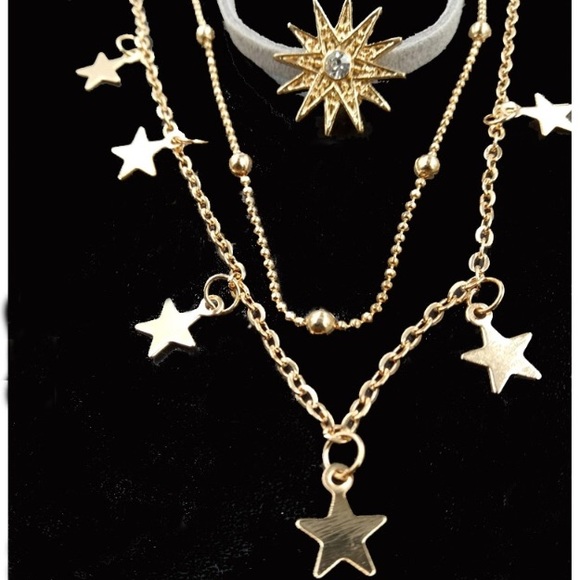 3/$30 Star Choker Necklace - Picture 3 of 3